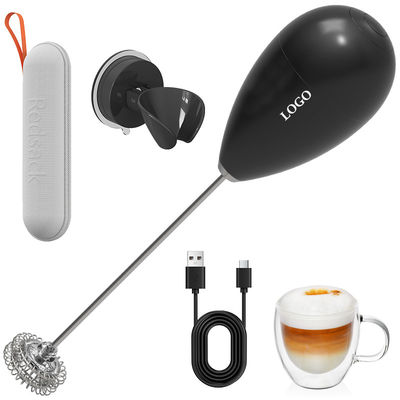 คุณภาพ  Suction Cup Wall Mount Electric Milk Frother Uses Safe Lithium Battery โรงงาน